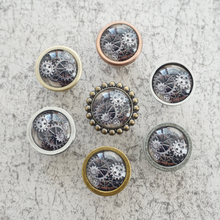 Load image into Gallery viewer, Steampunk Gear Vintage Antique Knobs, Pulls & Handles (Bronze, Silver, Glass) | Unique Cabinet, Drawer, Dresser & Kitchen Door Hardware