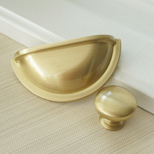 Load image into Gallery viewer, 3" Brushed Gold Kitchen Cabinet Handles | Drawer & Dresser Pulls, Wardrobe, Closet & Cupboard Knobs