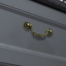 Load image into Gallery viewer, Vintage Rustic Antique Bronze Knobs, Pulls & Handles with Back Plate | Dresser, Drawer, Kitchen Cabinet & Furniture Hardware Decor