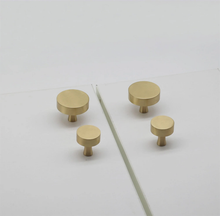 Load image into Gallery viewer, Round Brass Knobs, Pulls & Handles | Cabinet, Drawer, Dresser, Kitchen Cupboard & Furniture Hardware
