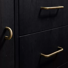 Load image into Gallery viewer, Minimalist Antique Bronze & Aged Brass Cabinet Handles | Large 500mm Drawer Pulls, Kitchen Knobs & Brass Hardware