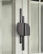 Load image into Gallery viewer, Brass Gray Modern Striped Kitchen Handles | Unique Art Decor Drawer & Dresser Pulls, Kitchen Door Hardware