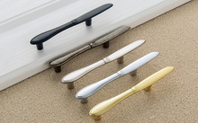 Load image into Gallery viewer, 3" (76mm) Spoon Fork Knife Pulls | Black, Bright Silver, Gold & Bronze Kitchen Cabinet, Drawer & Cupboard Handles, Knobs