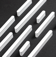 Load image into Gallery viewer, 1.25", 2.5", 3.75", 5", 6.3", 7.55", 8.8" White Cabinet Handles & Knobs | Drawer Pulls, Kitchen & Closet Wardrobe Handles