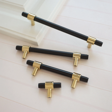 Load image into Gallery viewer, 3.75"-8.8" Black Brass & Solid Brass T Bar Knobs, Pulls & Handles | Cabinet Door, Drawer, Dresser & Furniture Hardware