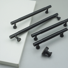 Load image into Gallery viewer, 3.78", 5", 6.3", 7.55" Matte Black Drawer Pulls | Unique Cabinet & Kitchen Pulls, Dresser & Cupboard Knobs, Furniture Hardware