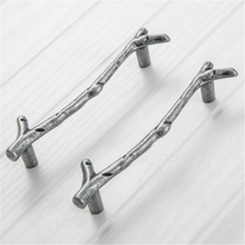 Load image into Gallery viewer, 3.75", 5" (96, 128mm) Branches & Twigs Cabinet Knobs | Antique Bronze, Silver, Black Drawer Pulls, Dresser Handles, Furniture Hardware