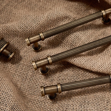 Load image into Gallery viewer, 3.78"-7.55" Aged Brass & Antique Bronze Drop Ring Knobs, Pulls & Handles | Cabinet, Drawer, Dresser, Kitchen & Cupboard Hardware