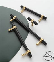 Load image into Gallery viewer, 3.78"-7.56" Black, Gold & Brushed Nickel Knobs, Pulls & Handles | Drawer, Cabinet, Dresser, Kitchen & Wardrobe Hardware