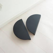 Load image into Gallery viewer, 2.5" Semicircle Black Knobs, Pulls & Handles | Drawer, Dresser, Kitchen Cabinet, Door & Furniture Hardware