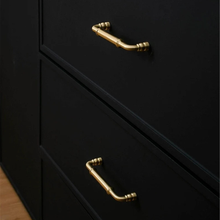 Load image into Gallery viewer, 5"-8.8" Brushed Brass Knobs, Pulls & Handles | Drawer, Cabinet, Kitchen & Dresser Hardware