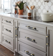 Load image into Gallery viewer, 3.78", 5.0" Black Brass T Bar Drawer Pulls | Cabinet Door & Closet Wardrobe Handles, Dresser Knobs, Furniture Hardware