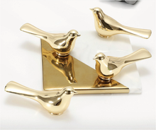 Load image into Gallery viewer, Exquisite Bird Polished Gold Brass Knobs & Pull Handles | Dresser, Drawer, Kitchen Cabinet Decor Hardware