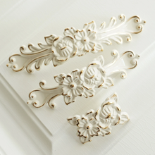 Load image into Gallery viewer, 3.78", 5.0" White, Gold, Silver Dresser Pulls | Shabby Chic French Country Drawer Knobs, Kitchen Cabinet Handles & Furniture Hardware