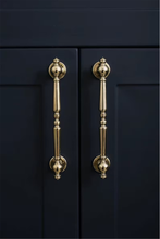 Load image into Gallery viewer, 5"-7.56" Gorgeous Polished Gold Solid Brass Knobs, Pulls & Handles | Cabinet, Drawer & Wardrobe Hardware