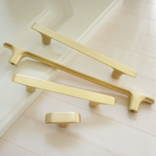 Load image into Gallery viewer, 3.78", 5", 7.55" (192mm) Brushed Brass & Nickel Drawer Pulls | Cabinet Door, Dresser & Closet Handles, Knobs, Furniture Hardware