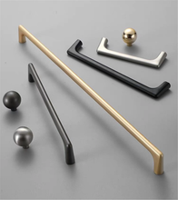 Load image into Gallery viewer, 3.78"-7.55" (192-320mm) Black Brass & Nickel Knobs, Pulls & Handles | Drawer, Cabinet, Dresser & Kitchen Hardware