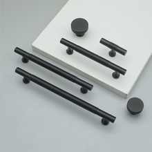 Load image into Gallery viewer, 3.78", 5", 6.3", 7.55" Matte Black Drawer Pulls | Unique Cabinet & Kitchen Pulls, Dresser & Cupboard Knobs, Furniture Hardware