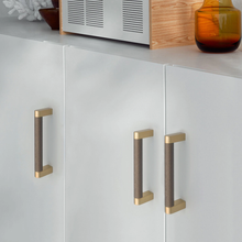 Load image into Gallery viewer, Knurled Champagne Gold & Coffee Pulls & Knobs | Kitchen, Cabinet, Dresser & Cupboard Hardware