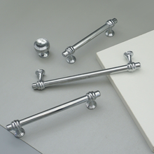 Load image into Gallery viewer, 3.78"-6.3" Polished Chrome Modern Knobs, Pulls & Handles | Cabinet, Kitchen, Drawer, Dresser, Closet & Wardrobe Hardware