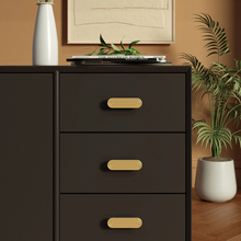 Load image into Gallery viewer, 2.5"-5" Unique Solid Brass Track Design Knobs, Pulls & Handles | Kitchen, Cabinet, Drawer, Cupboard & Dresser Hardware