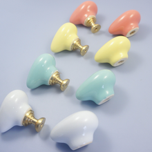 Load image into Gallery viewer, Raindrop Ceramic Knobs | Colorful Drawer & Cabinet Pulls, Dresser & Kitchen Cupboard Handles, Furniture Hardware