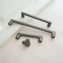 Load image into Gallery viewer, 3.78", 5.0", 6.3", 7.55", 8.8", 12.6" Brushed Brass & Gray Nickel Drawer Pulls | Kitchen Cabinet, Closet & Wardrobe Handles, Knobs