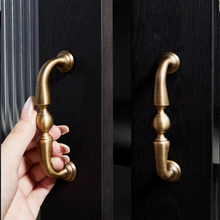 Load image into Gallery viewer, 3.78", 5" Antique Bronze & Aged Brass Knobs & Pulls | Vintage Art Deco Cabinet, Kitchen, Drawer, Wardrobe & Closet Hardware
