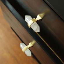 Load image into Gallery viewer, Adjustable Modern Pink, White & Natural Stone Knobs, Pulls & Handles | Drawer, Wardrobe, Cabinet & Dresser Hardware