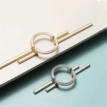 Load image into Gallery viewer, 3.78", 5", 8.8", 10" Brushed Nickel Brass Half Moon Drawer Handles | Cabinet & Kitchen Cupboard Pulls, Bathroom & Dresser Pulls