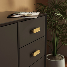 Load image into Gallery viewer, 2.5"-5" Unique Track Design Solid Brass & Antique Bronze Knobs, Pulls & Handles | Cabinet, Drawer, Cupboard, Dresser & Kitchen Hardware