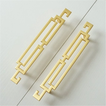 Load image into Gallery viewer, 2.5", 3.78", 5" (64, 96, 128mm) Gold Drawer Pulls & Knobs | Chinese Style Cabinet Door, Dresser & Cupboard Handles, Kitchen Hardware