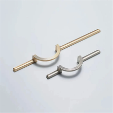 Load image into Gallery viewer, 3.78", 5", 8.8", 10" Brushed Nickel Brass Half Moon Drawer Handles | Cabinet & Kitchen Cupboard Pulls, Bathroom & Dresser Pulls