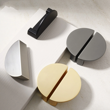 Load image into Gallery viewer, 2.5" Black, Gray, Gold, Nickel Semicircle Drawer Pulls | Modern Kitchen & Cupboard Handles, Dresser Knobs, Wardrobe & Cabinet Hardware
