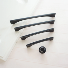 Load image into Gallery viewer, 3.78"-12.6" Black & Silver Knobs, Pulls & Handles | Cabinet, Wardrobe, Dresser, Drawer & Cupboard Hardware