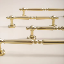 Load image into Gallery viewer, 5"-7.56" Gorgeous Polished Gold Solid Brass Knobs, Pulls & Handles | Cabinet, Drawer & Wardrobe Hardware