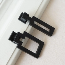 Load image into Gallery viewer, Black Drop Ring Drawer Handles | Cabinet Door Knobs, Dresser & Kitchen Pulls, Pull Handles