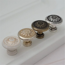 Load image into Gallery viewer, 1" (25mm) Small Shabby Chic Knobs & Pulls | Antique Silver, Black, Bronze, Cream, White, Gold Dresser & Drawer Pulls, Cabinet Knobs