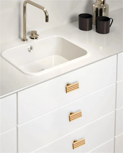 Load image into Gallery viewer, Brass & Pure Copper Modern Nordic Cabinet Handles | Simple Wardrobe Door & Drawer Pulls, Kitchen Cabinet Pulls