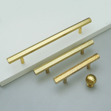 Load image into Gallery viewer, 2.5", 3.78", 5", 6.3", 7.55" Hexagon Gold Brass Hammered Kitchen & Drawer Pulls | Luxurious Cabinet Door Handles, Dresser & Wardrobe Knobs
