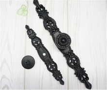 Load image into Gallery viewer, Shabby Chic Black Ornate Knobs, Pulls & Handles | Rustic French Country Dresser, Drawer & Kitchen Cabinet Decorative Hardware