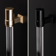 Load image into Gallery viewer, Clear Acrylic & Gold Brass Knobs | Black & Chrome Cabinet Handles, Kitchen & Wardrobe Pulls, Drawer Hardware