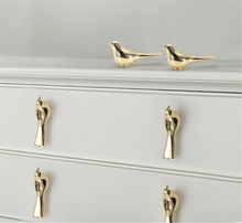 Load image into Gallery viewer, Exquisite Bird Polished Gold Brass Knobs & Pull Handles | Dresser, Drawer, Kitchen Cabinet Decor Hardware