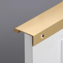 Load image into Gallery viewer, Invisible Black & Gold Kitchen Handles | Concealed Embedded Drawer Pulls, Long Wardrobe & Furniture Cabinet Pulls
