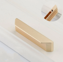 Load image into Gallery viewer, 1 1/4", 2 1/2" (32, 64mm) Brushed Brass Cabinet Pulls | Dresser & Drawer Handles, Kitchen Pulls, Cabinet Door Hardware