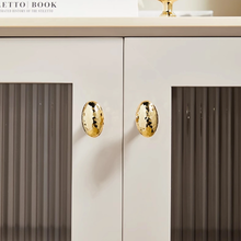 Load image into Gallery viewer, Hammered Pigeon Egg Solid Gold & Chrome Knobs | Cabinet & Drawer Pulls, Kitchen Cupboard Handles, Hardware