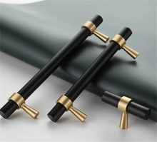 Load image into Gallery viewer, 3.78"-7.56" Black, Gold & Brushed Nickel Knobs, Pulls & Handles | Drawer, Cabinet, Dresser, Kitchen & Wardrobe Hardware