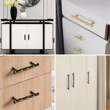 Load image into Gallery viewer, 2.5"-6.3" Bamboo & Solid Brass (Gold, Bronze, Black) Knobs & Pulls | Kitchen, Drawer, Dresser & Cabinet Handles