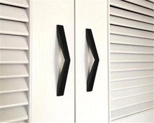 Load image into Gallery viewer, 3.78", 5", 6.3", 7.55" & 10" Black Cabinet Pulls | Unique Kitchen Door Handles, Drawer Knobs & Dresser Handles