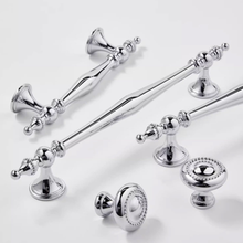 Load image into Gallery viewer, 3", 3.78", 5", 6.3" Chrome Drawer Pulls | Unique Kitchen & Wardrobe Handles, Hollow Cupboard Knobs, Hardware